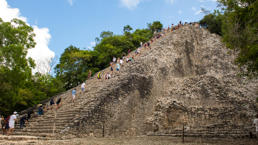 the Nohoch Mul pyramid in Coba