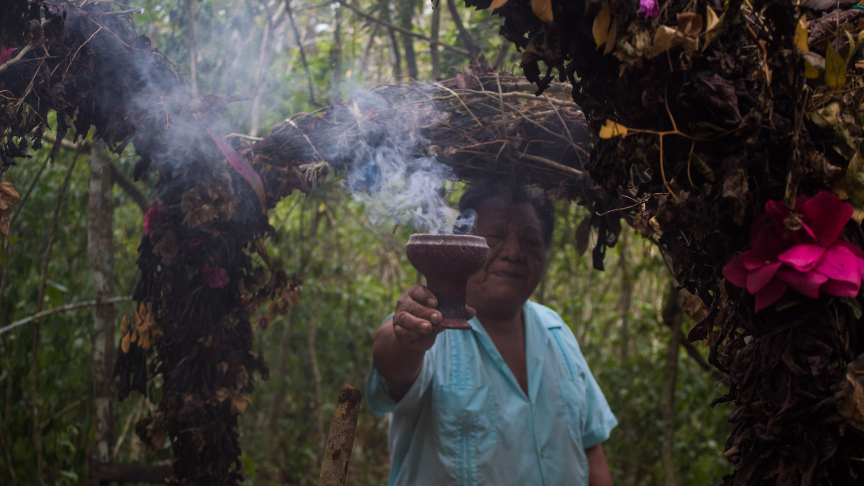 Maya Purification ceremony Punta Laguna Reserve