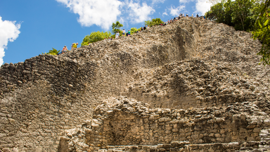 the Nohoch Mul pyramid in Coba
