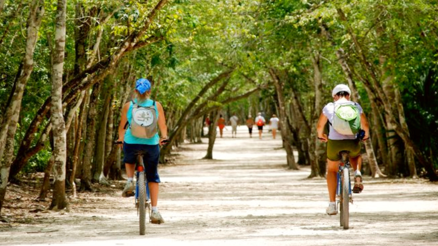 bike ride through the coba jungle