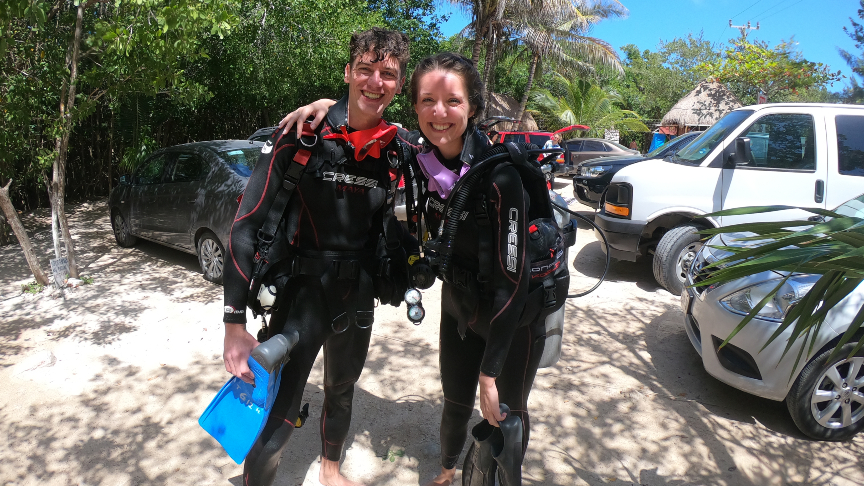 Ready to dive in Casa Cenote