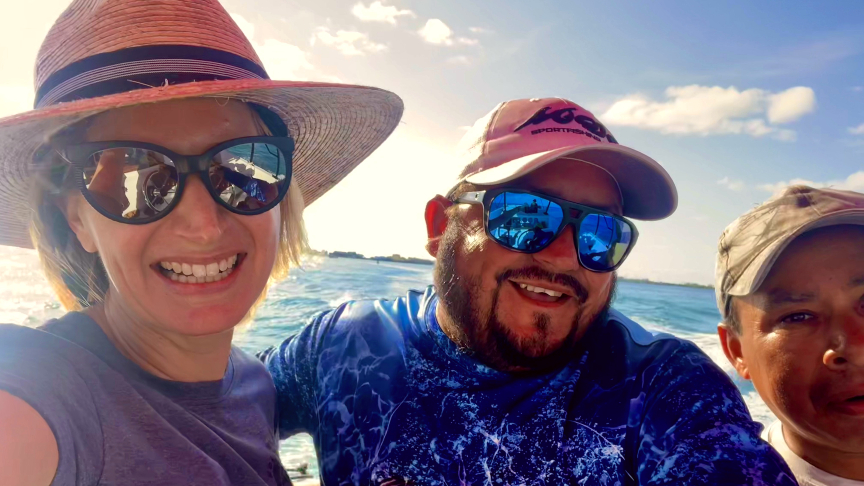 Selfie with the Captain Isla Contoy